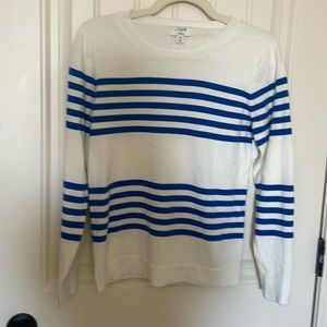 JCrew XS long sleeve crew neck striped lightweight sweater.